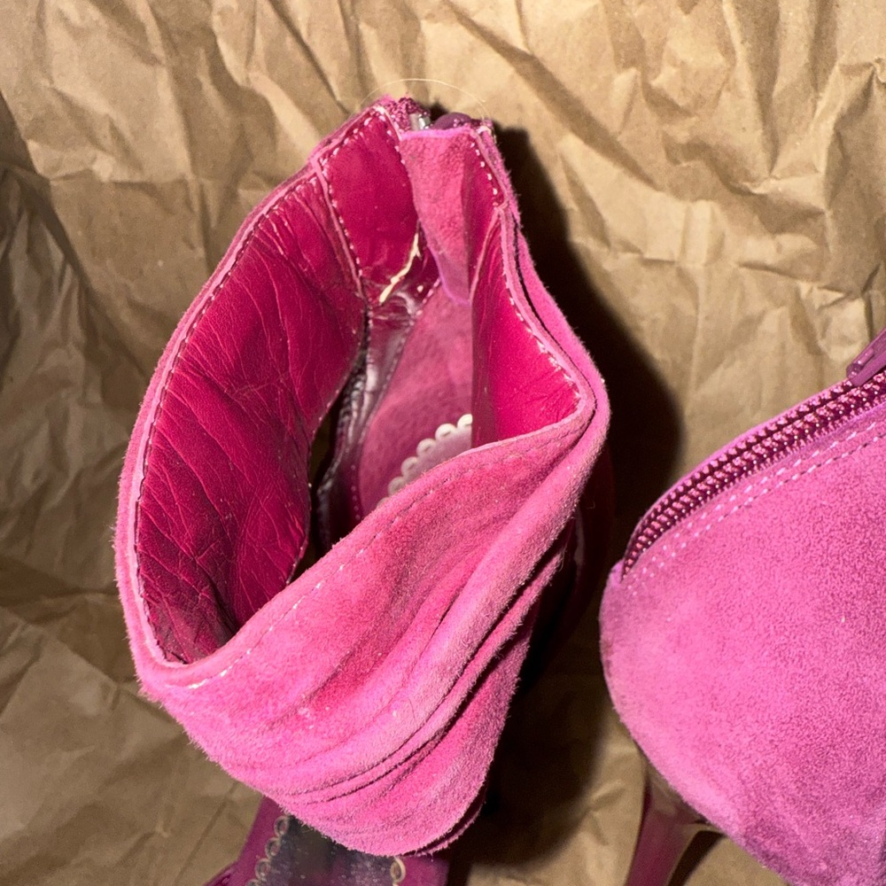 bebe Fuchsia Ankle Strap Heels - Picture 2 of 2